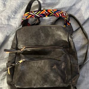 Leather backpack